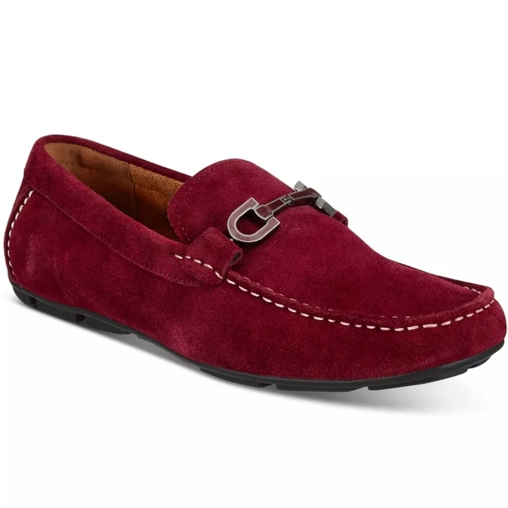 Alfani Remy Leather Loafer Mens size‎ 8 Red Casual/Dress Shoes